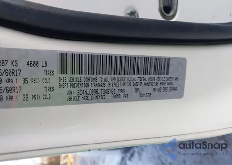 2018 Jeep Compass Latitude 4X4 from USA, damaged, VIN 3C4NJDBB8JT349761